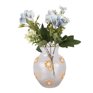 Vase Ø 13x16 cm – transparente Glasvase im Vintage Stil