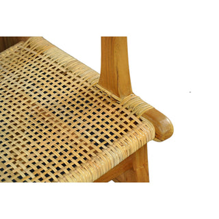 SIT Möbel Teak Armlehnstuhl mit Wiener Geflecht – Rattan Stuhl Natur