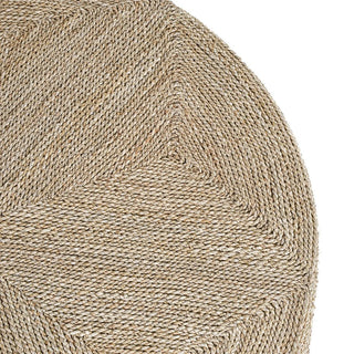 Sitz Pouffe aus Seegras – 100 cm, handgefertigt, Boho-Stil