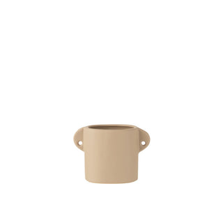 Keramikvase von J-Line in Beige – Dekorative Blumenvase 11,5 cm