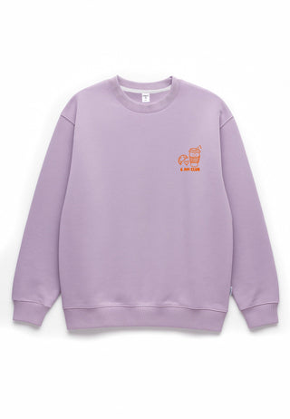 Erwachsenen Sweatshirt Coffee before Chaos flieder