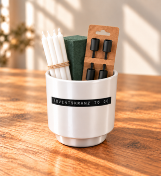 Adventskranz to Go – DIY-Grundset Weiß