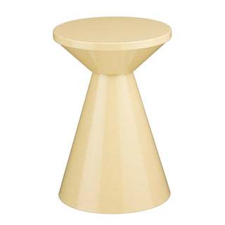 Jim Beistelltisch Rund Beige – Moderner Metall-Seitentisch aus Eisen Ø – MÄDCHENZIMMER