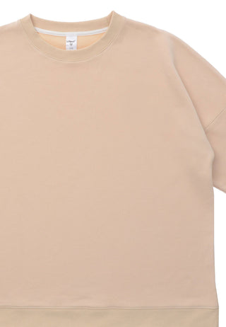 Motherhood Sweatshirt Damen Beige – Oversized Sweater mit Herz Detail & Statement Rückenprint