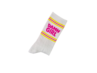 Sportliche Baumwoll-Socken für Damen & Herren – weich, gepolstert & elastisch “Damn Girl” (One Size)