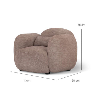 Jesper Home XXL Loungesessel – moderner Design Sessel in Anthrazit, Braun & Purple