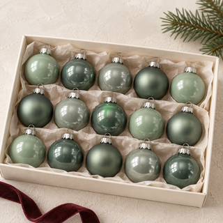 Mini-Weihnachtskugeln aus Glas – 15er-Set | Ø 3 cm