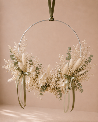 DIY Trockenblumenring – Gold oder Silber | 25cm