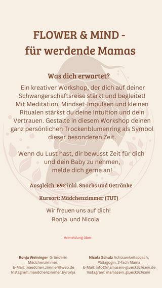 FLOWER & MIND WORKSHOP FÜR WERDENDE MAMAS