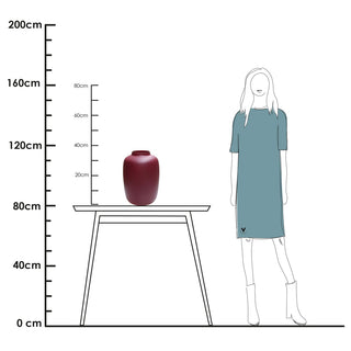 Vase Artic aus mattem Glas in Violett von Vase The World – Moderne Designvase in zwei Größen