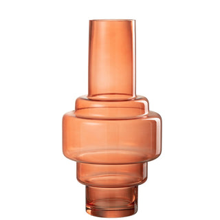 Rote Glasvase von J-Line – Hohe Designvase als stilvoller Blickfang
 35,5 cm hoch