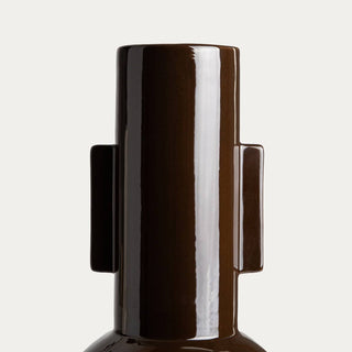 Vase | OPHIRA | braune Keramik | 17 x 35,2 cm