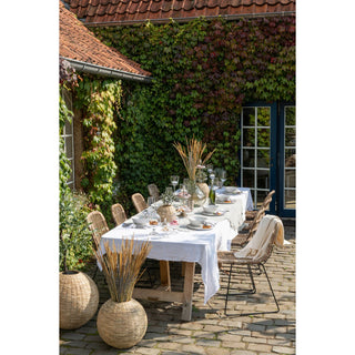 Rattan Blumenübertopf Braun von J-Line – Dekorativer Blumentopf im natürlichen Stil, Ø 35 cm