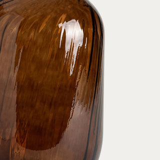 Vase | FORMAE | braunes Glas | 18,5 x 36,5 cm