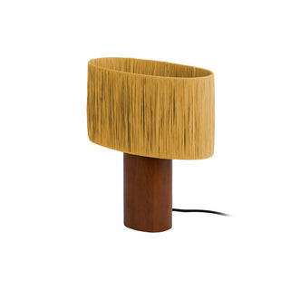 Tischlampe „Sheer“ aus Jute, Ø 21 cm, Gelb – Leitmotiv