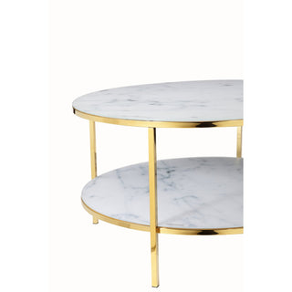 Couchtisch mit 2 Ablagen Ø 80 cm