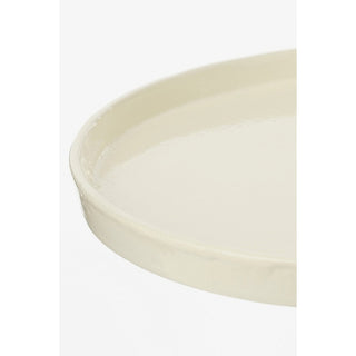 Beistelltisch aus cremefarbenem Aluminium