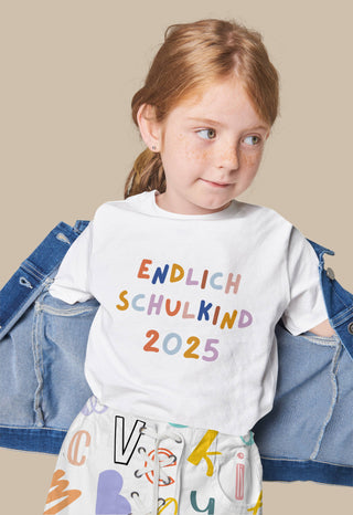 Bügelbild "Endlich Schulkind 2025" Groß