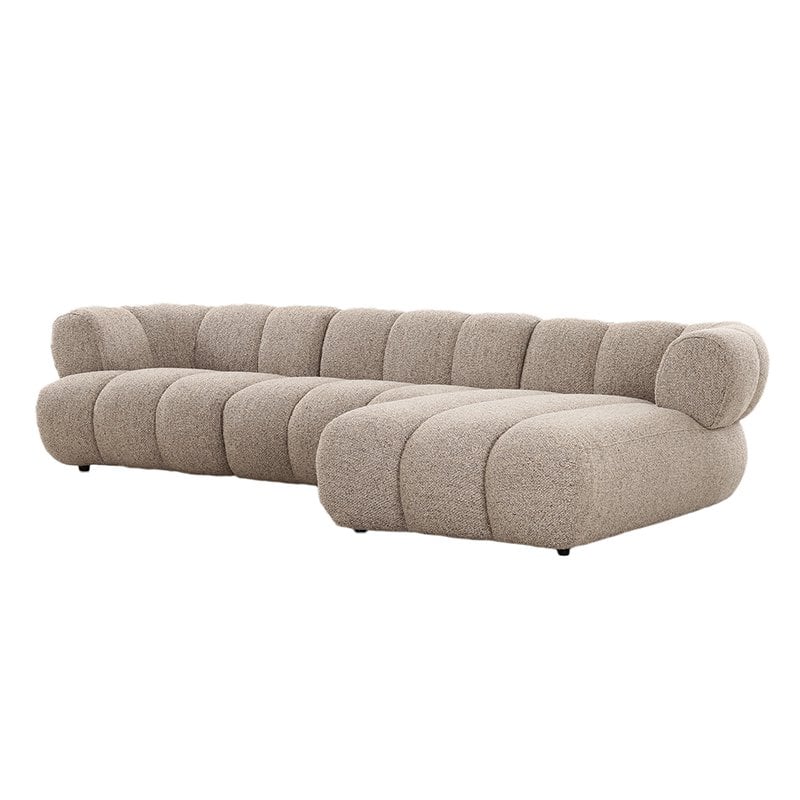 Sofa New York 4-Sitzer (rechte Lounge) Sand Boucle