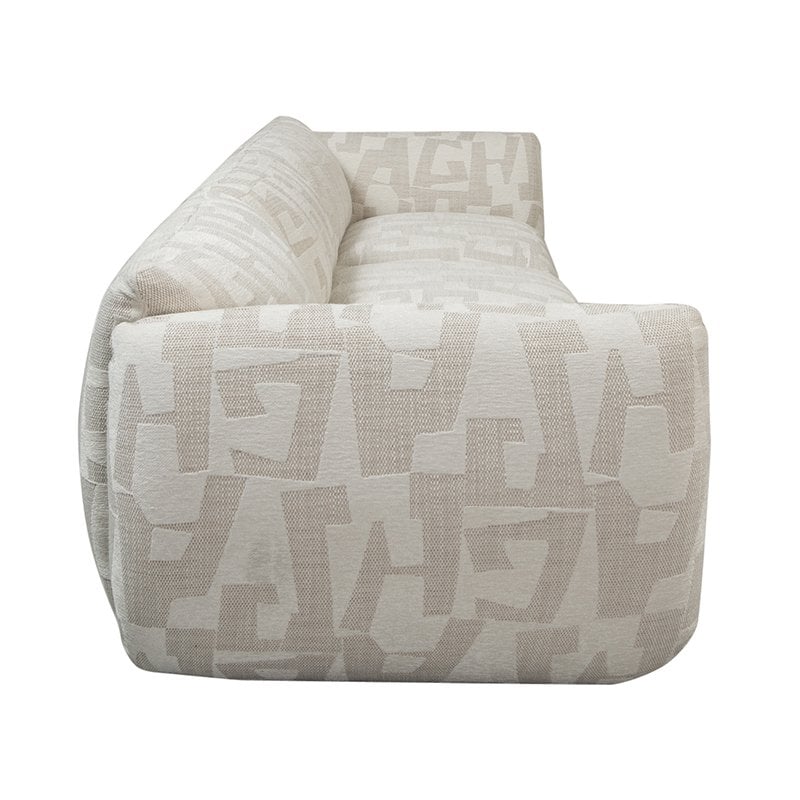 Sofa Amsterdam 4-Sitzer, weiße Glyphen