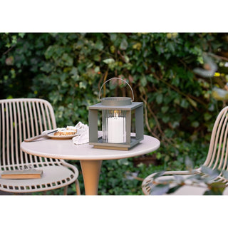 Lohals Lantern Laterne grün aus Glas und Metall 18x18x20,5 cm