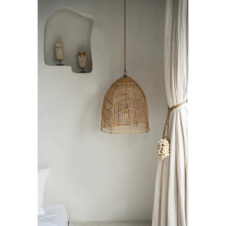 Handgefertigte Rattan-Hängeleuchte „Bayu“ | Boho Lampe von Bazar Bizar Living