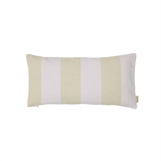 Kissenbezug Kara lang beige-weiß