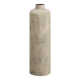 Hou Dekotopf Ø24x78,5 cm – Großer Pflanzentopf aus Metall in Antikbeige | Moderner Pflanzkübel