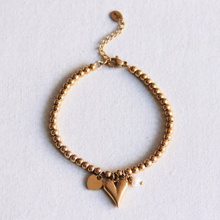 Perlenarmband mit Herzen – Bazou