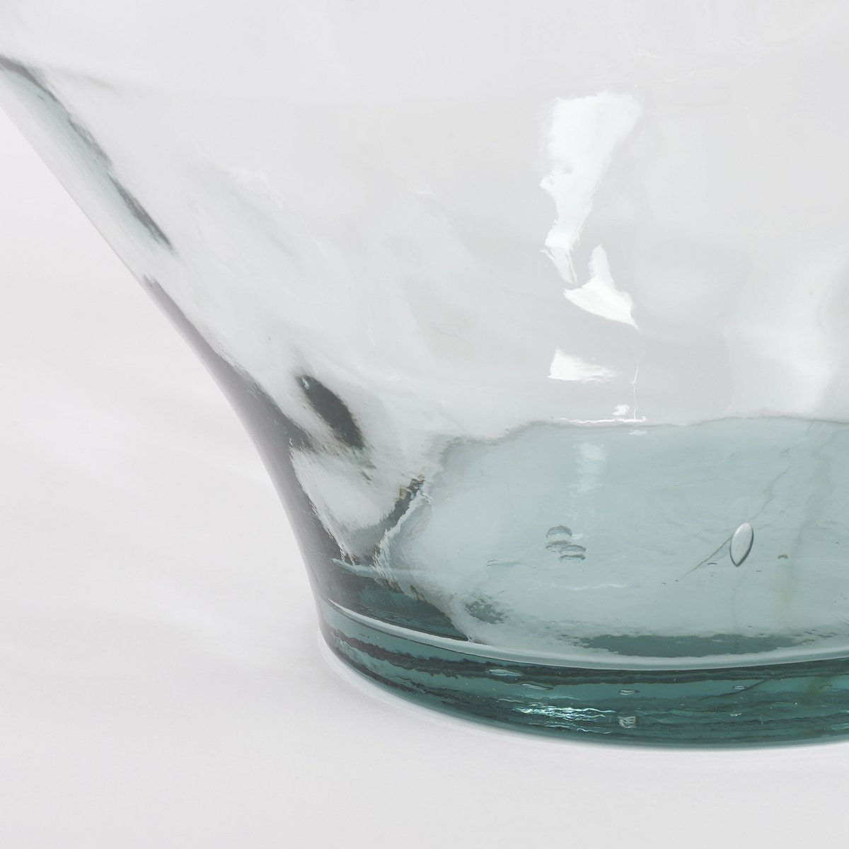 Vase - bauchige Flaschenform H46 x Ø38 cm - recyceltes Glas- Transparent