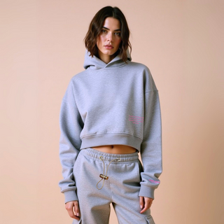 Crop Hoodie "TWENTY YEARS FROM NOW" - White