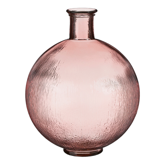 Firenza Bottle Vase - H42 x Ø34 cm - Recycled Glass - Light Pink