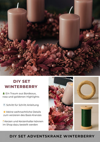 DIY-Set Adventskranz aus Trockenblumen – inkl. Materialien & Anleitung zum Selbermachen