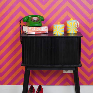 Candy Swirl Dekoglas mit Deckel – Buntes Aufbewahrungsglas im Wirbel-Design | Housevitamin - Gelb/Mint - 11x11x14,5 cm
