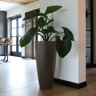 Kentucky Pflanzentopf Taupe 80 cm – große moderne Vase für Pflanzen & stilvolle Wohnaccessoires