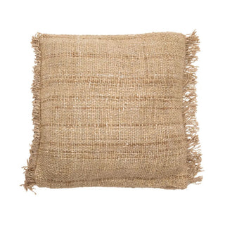 Boho Baumwollkissen 60×60 cm – Handgefertigtes Strukturkissen in Braun & Beige | Bazar Bizar Living