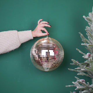 Weihnachtsdekoration - Weihnachtshänger - Discokugel - Schaumstoff - Gold - 25x25x25cm