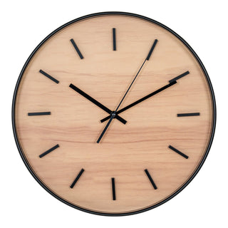 Kensington Wall Clock – Runde Wanduhr Ø35 cm, Schwarz, geräuschloses Uhrwerk