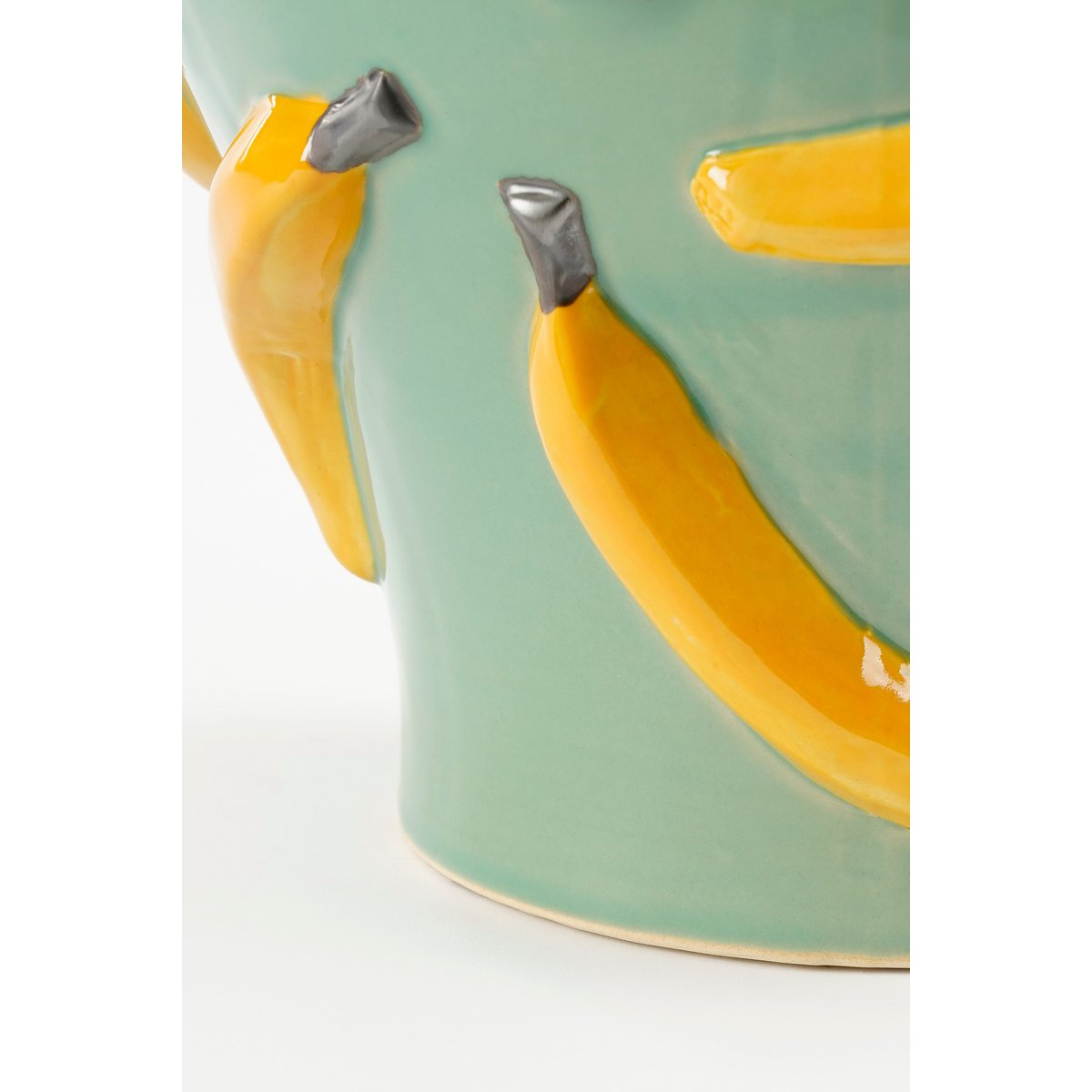 Mosa Vase Keramik - hellgrün Bananen