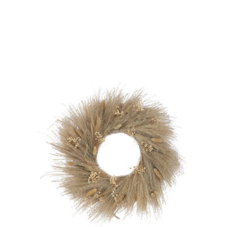 J-Line Deko-Kranz Rattan Braun Ø50 cm – Großer Natur Tür- & Wandkranz