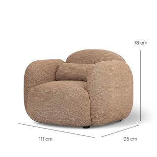 Jesper Home XXL Loungesessel – moderner Design Sessel in Anthrazit, Braun & Purple