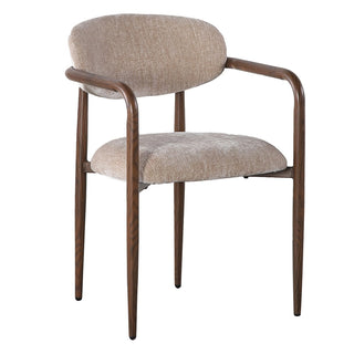 Pole to Pole Sake Chair Beige – Japandi Esszimmerstuhl mit Armlehne(2er-Set)