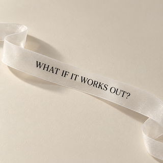 Wish Keeper Organza-Band „What if it works out?“ – Weiß