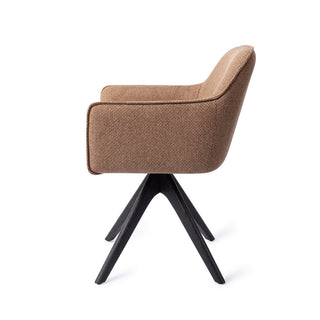 Jesper Home Hofu Esszimmerstuhl mit Eichenholzgestell – moderner Polsterstuhl Grau & Beige