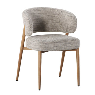 Pole to Pole Fuji Chair Beige – moderner Japandi Esszimmerstuhl mit Armlehne (2er-Set)