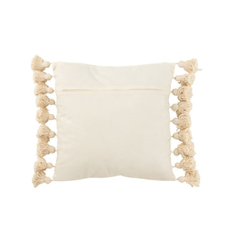 J-Line Dekokissen Beige 48 cm – Luxuriöses Baumwollkissen mit modernem Design