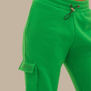 GOOD GIRL BAD HABITS Jogging Cargo-Hose – Lässige Cargo Pants mit Statement Print, Gummibund & verstellbarem Saum