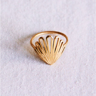 Statement-Ring in Gold – Größe 8 (18,1 mm) aus Edelstahl von Bazou