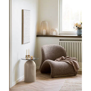 Stoense Laterne Beige Ø24,5x40 cm – Große Metall Laterne & Windlicht im modernen Design