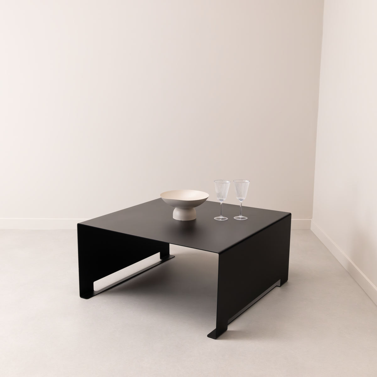 Couchtisch Tomas 80 x 80cm, Farbe schwarz